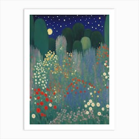 Night In The Garden 1 Art Print