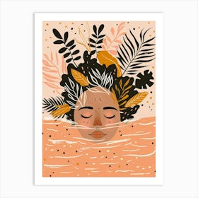 Woman In The Water Art Print