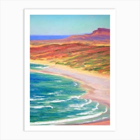 Playa De Famara Lanzarote Spain Monet Style Art Print