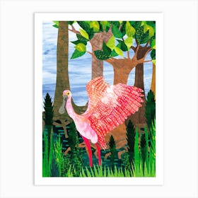 Spoonbill In Mangrove Art Print