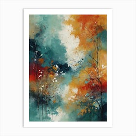 Abstract Trees Art Print