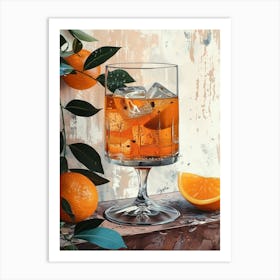 Glass Of Orange Juice Art Print