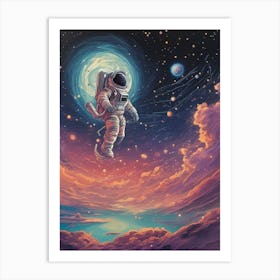 Astronaut In Space 1 Art Print