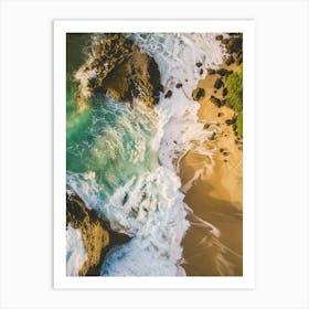 Aerial View Of A Beach 3 Art Print