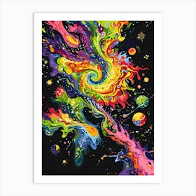 Galaxy Swirl Painting Art Print