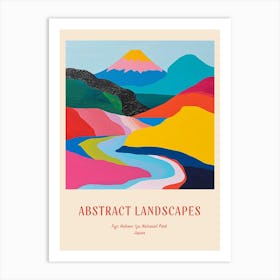 Colourful Abstract Fuji Hakone Izu National Park Japan 3 Poster Art Print