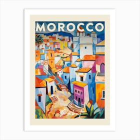 Rabat Morocco 1 Fauvist Painting Travel Poster Art Print