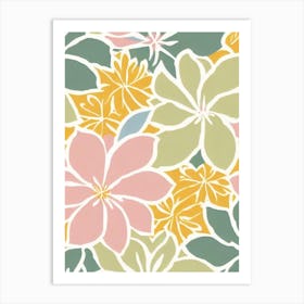 Heather Pastel Floral 3 Flower Art Print