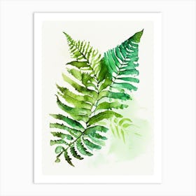 Upside Down Fern Watercolour Art Print