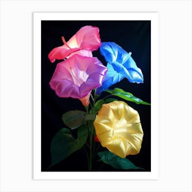 Bright Inflatable Flowers Morning Glory 5 Art Print