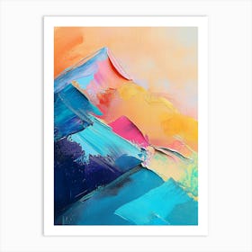 Abstract Mountain Painting Art Print