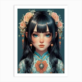 Chinese Girl Art Print