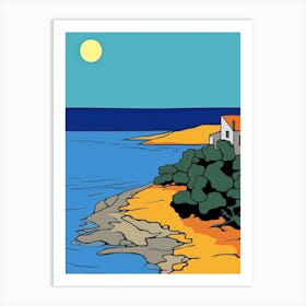 Minimal Design Style Of Algarve, Portugal 3 Art Print