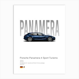 Panamera 4 Sport Turismo Porsche Art Print