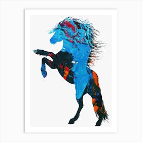 Animal Negative Space ― Jumping Horse Art Print