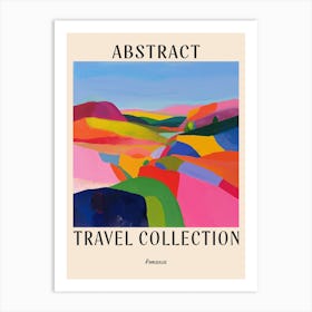 Abstract Travel Collection Poster Romania 1 Art Print