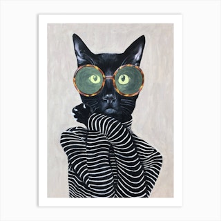 Fashion Cat Art Print