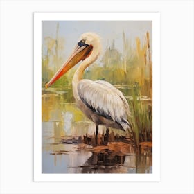 Bird Painting Brown Pelican 2 Art Print