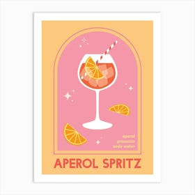 Aperol Spritz Cocktail Art Print