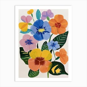 Painted Florals Impatiens 3 Art Print