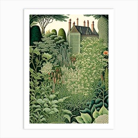 Hidcote Manor Garden 1, United Kingdom Vintage Botanical Art Print