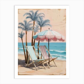 Beach Chairs 10 Art Print