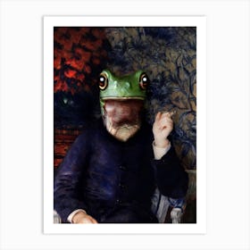 Herve The Wise Frog Pet Portraits Art Print