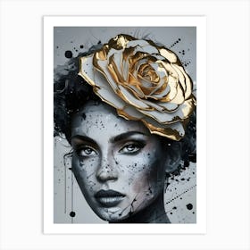 Gold Rose 13 Art Print