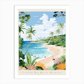 Poster Of Carlisle Bay Beach, Barbados, Matisse And Rousseau Style 1 Art Print