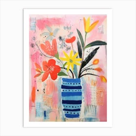 Flower Painting Fauvist Style Fuchsia 2 Art Print