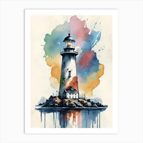 Lighthouse Painting Art Print