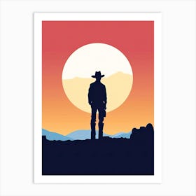 Zen Cowboy Silence Art Print