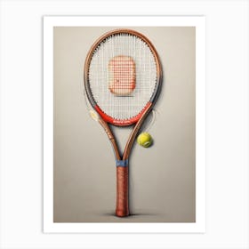 Tennis Racket 1 Art Print