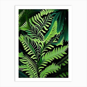 Lace Fern Vibrant Art Print