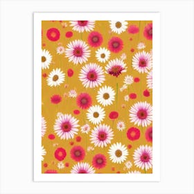 Echinacea Floral Print Warm Tones 1 Flower Art Print