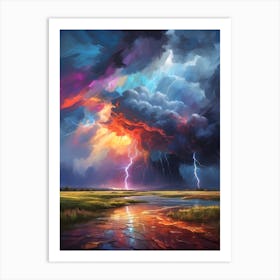 Lightning In The Sky 1 Art Print