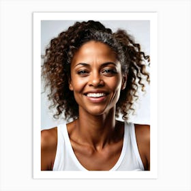 Smiling African American Woman 1 Art Print