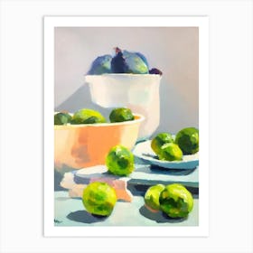 Brussels Sprouts 2 Tablescape vegetable Art Print