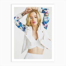 Iggy Azalea Painted Art Print