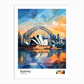 Sydney, Australia, Geometric Illustration 2 Poster Art Print