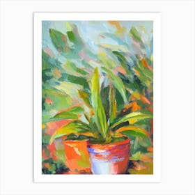 Calathea 2 Impressionist Painting Art Print