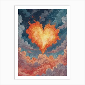 Heart Of Fire 50 Art Print