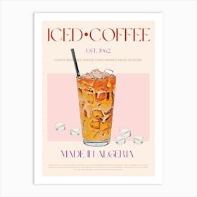 Iced Coffee Mid Century Art Print