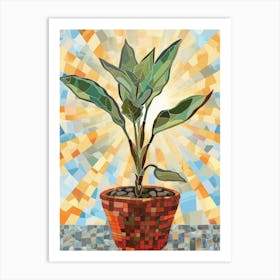 Mosaic Plant 2 Art Print