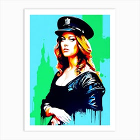 Beautiful Policewoman 3 Art Print