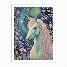 Winter Unicorn Art Print