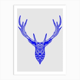 Deer Head Pattern Art Print