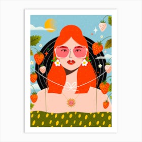 Strawberry Girl  Art Print