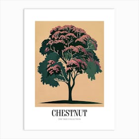 Chestnut Tree Colourful Illustration 3 Poster Art Print
