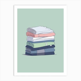 Stack Of Clothes 3 Art Print